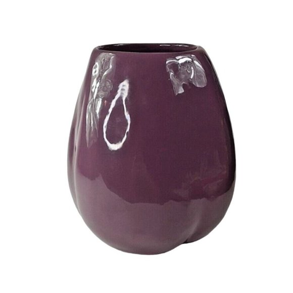 Vietri Italian Eggplant Vase VGA 2642 Ceramic Purple Decorative Pottery 7.75" - Picture 5 of 7